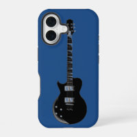 Electric Guitar Blue Black Pop Art