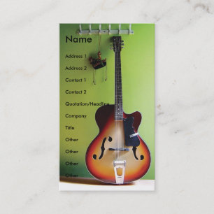 Electric Guitar Business Card