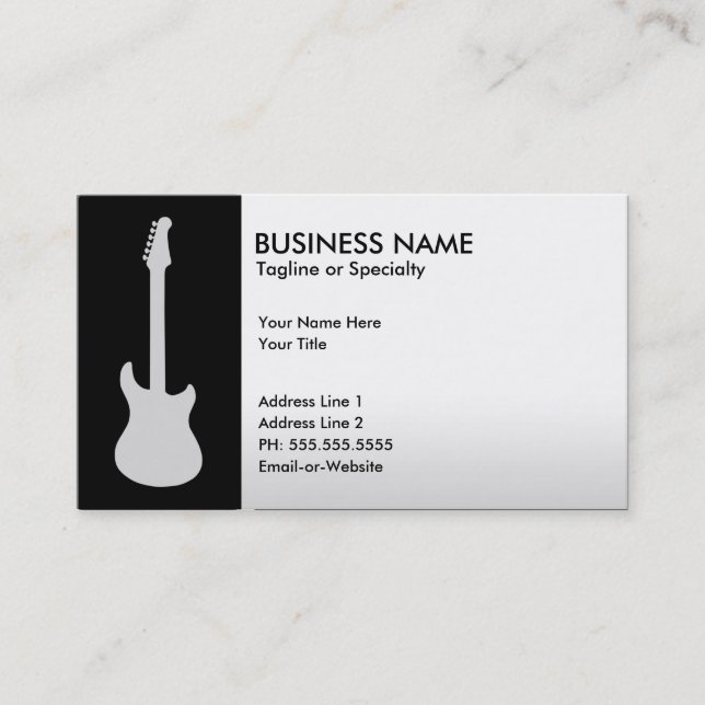electric guitar business card (Front)