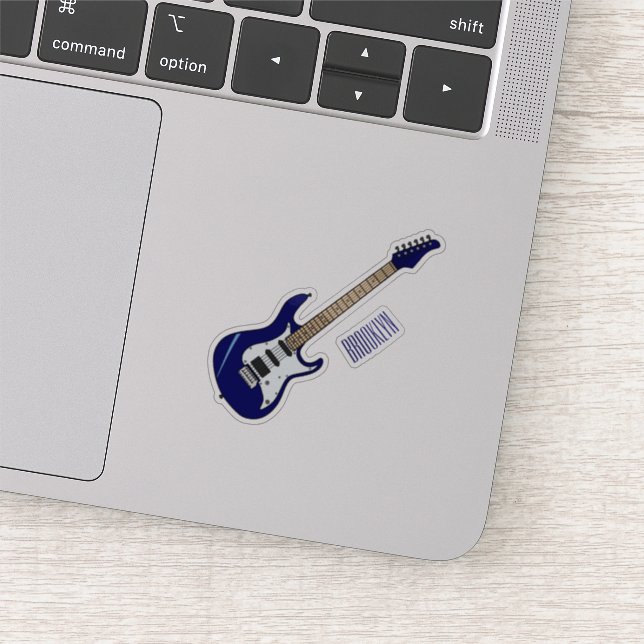 Electric guitar cartoon illustration (Detail)