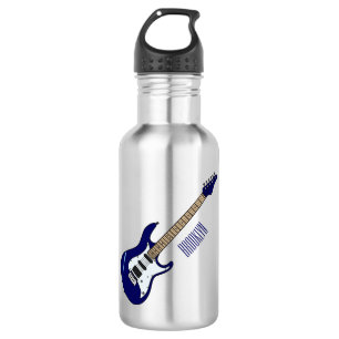 Electric guitar cartoon illustration 532 ml water bottle