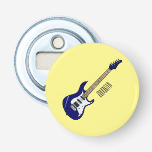 Electric guitar cartoon illustration bottle opener