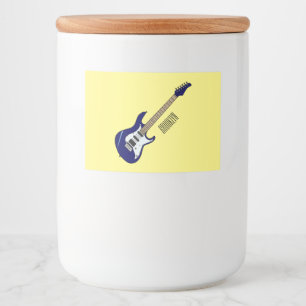 Electric guitar cartoon illustration food label