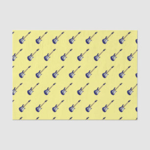 Electric guitar cartoon illustration tissue paper