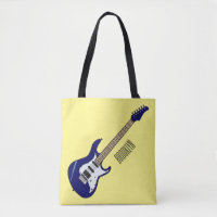 Electric guitar cartoon illustration