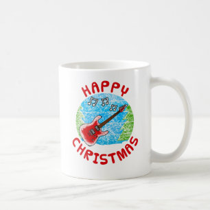 Electric Guitar Christmas Guitarist Music Teacher Coffee Mug