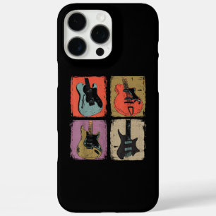 Electric Guitar Collection Band Guitarist Vintage iPhone 16 Pro Max Case