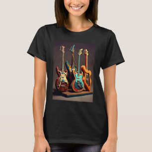 Electric Guitar Collection Cool Electric Guitars F T-Shirt