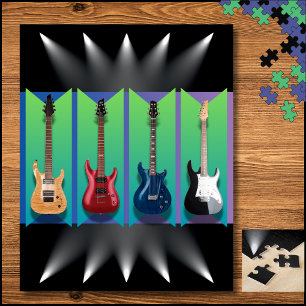 Electric Guitar Collection Stage Spotlight Puzzle