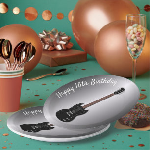 Electric Guitar Custom Birthday Teen Boy Plates