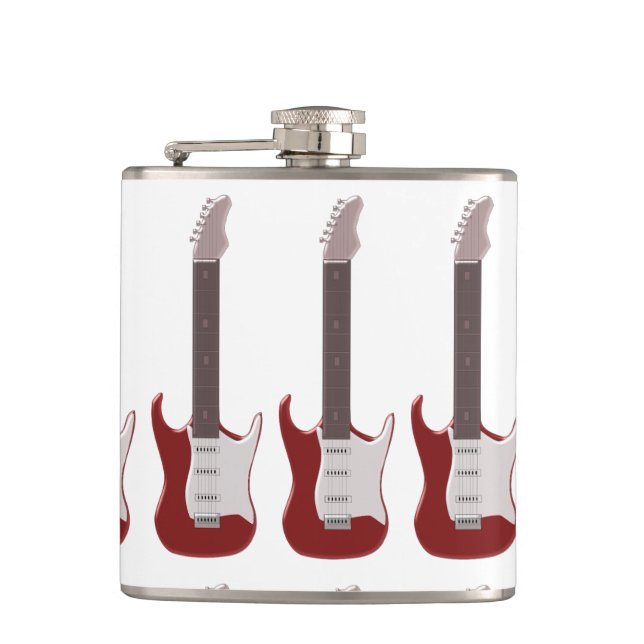 Electric Guitar Design Hip Flask (Front)
