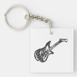 Electric Guitar Keychain