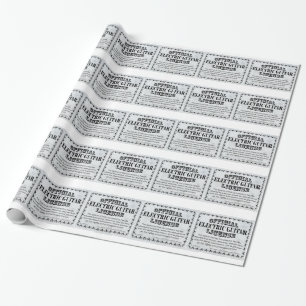 Electric Guitar License Wrapping Paper