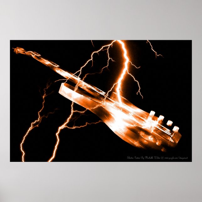 ELECTRIC GUITAR orange Poster (Front)