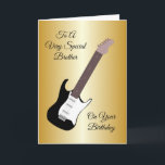 Electric Guitar Personalised Brother Birthday Card<br><div class="desc">Greeting card black electric guitar brother birthday card. Customise this birthday card with any text then have it printed and sent to you or instantly download it to your mobile device. Should you require any help with customising then contact us through the link on this page. Guitar design personalised brother...</div>