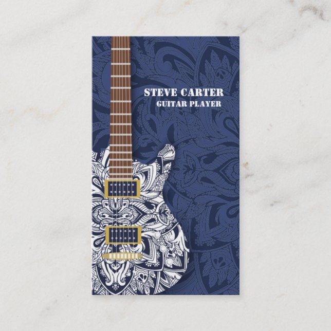 Electric Guitar Player Music Artist Card Concert (Front)