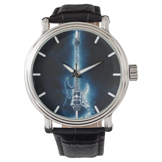 Electric Guitar Rock and Roll Personalized Watch (Front)
