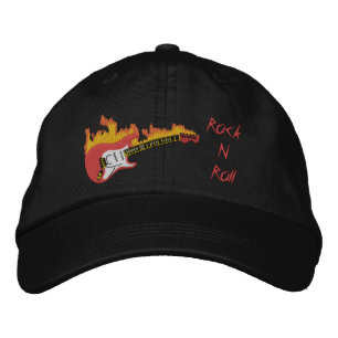Electric Guitar Rock N Roll Embroidered Cap
