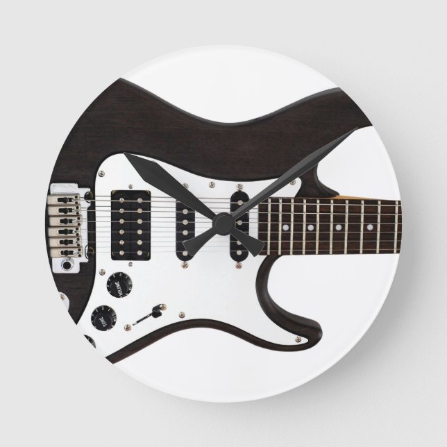 Electric Guitar Round Clock (Front)