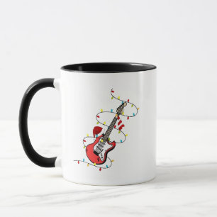 Electric Guitar Santa Claus Music Christmas Lover  Mug