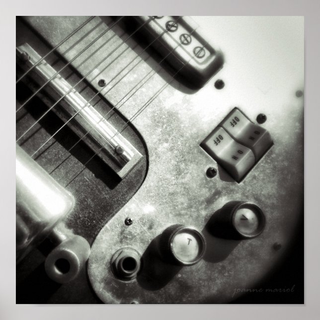 Electric Guitar Square Print (Front)