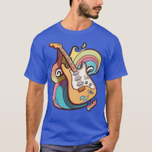 Electric Guitar Stratocaster Colourful T-Shirt