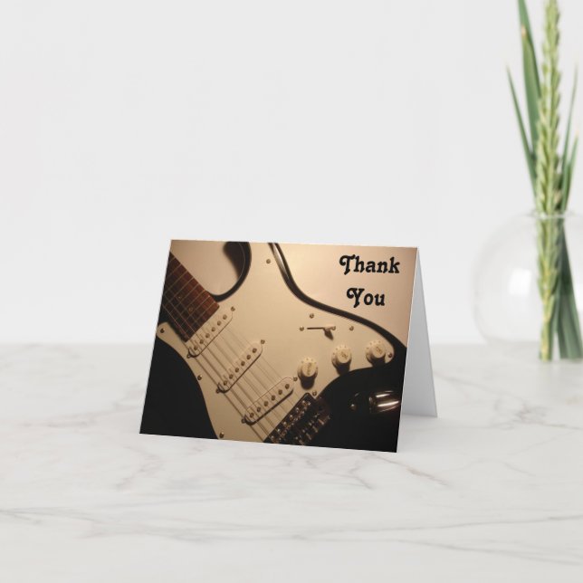 Electric Guitar, Thank You Note Card (Front)