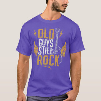 Electric Guitar Themed   Old Guys Still Rock T-Shirt