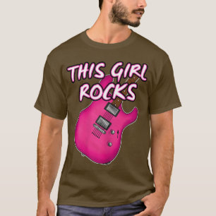 Electric Guitar This Girl Rocks Female Guitarist M T-Shirt