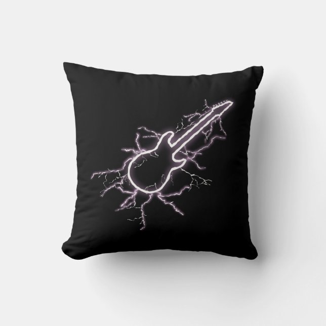 Electric Guitar Throw Pillow (Front)