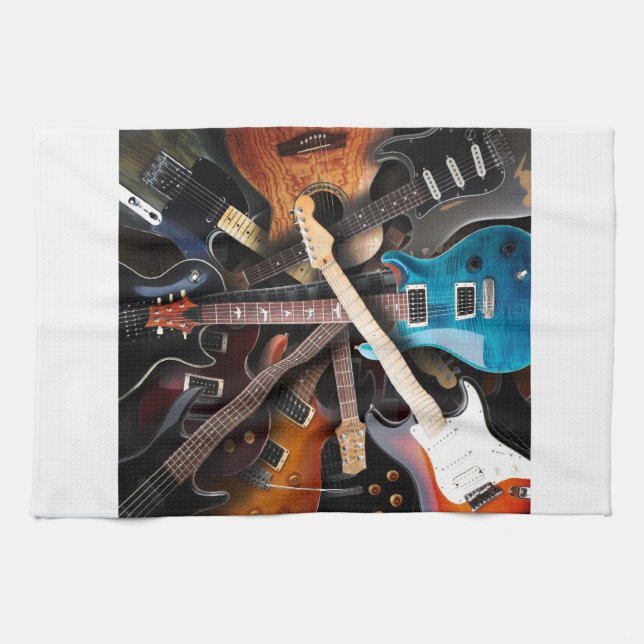 Electric Guitars Concept Kitchen Towel (Horizontal)