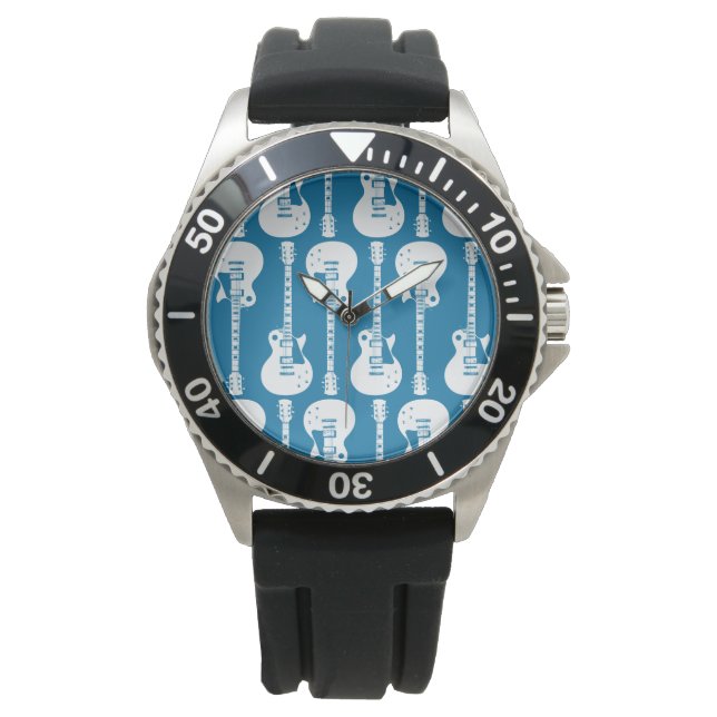 Electric Guitars Graphic in White Watch (Front)