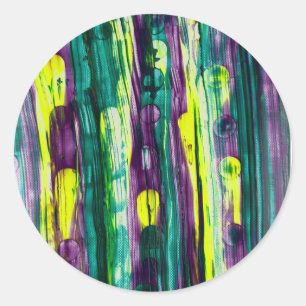     Electric Harmony -handmade artwork  Classic Round Sticker