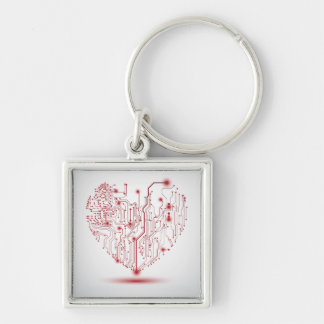 Electric Heart Keychain