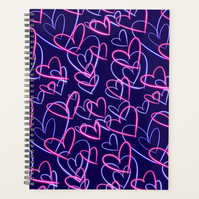 Electric Hearts Glow  Planner (Front)