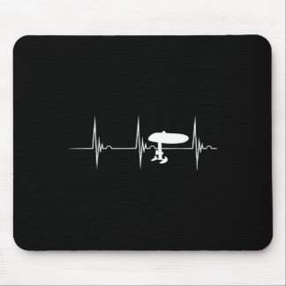 Electric Hydrofoil Surfboard Efoil Heartbeat Ekg P Mouse Pad