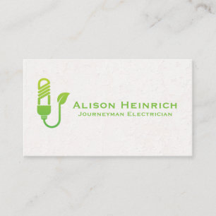 Electric Light Bulb Power Energy Business Card