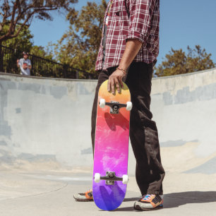 Electric Light Lines Gradient Abstract. Skateboard