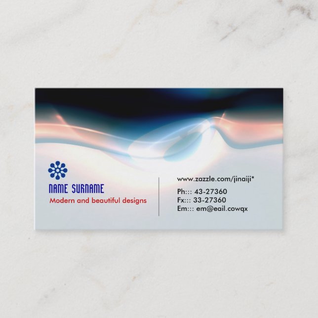 electric light modern and powerful business card (Front)