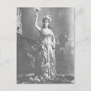Electric Light Mrs. W. K. Vanderbilt in costume Postcard