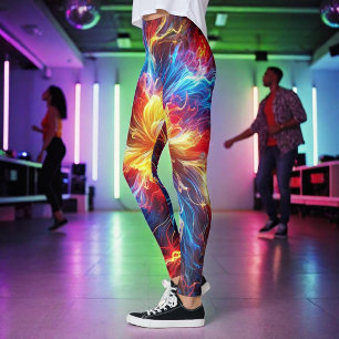 Electric Lightning Bright Colours Leggings