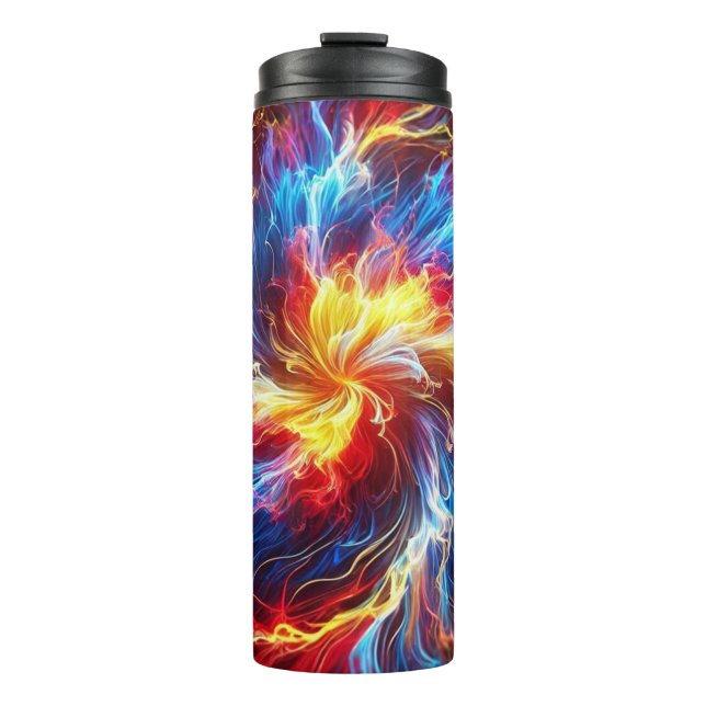 Electric Lightning Bright Colours  Thermal Tumbler (Front)