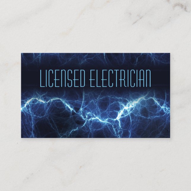 Electric Lightning Electrician_Custom Business Card (Front)