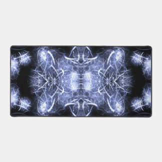 Electric Lightning Mandala Fractal Art Desk Mat