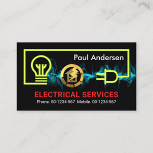 Electric Lightning Powers Home Circuit Business Card