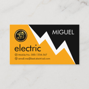 Electric Lightning Powers Your Name Business Card