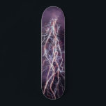 Electric Lightning White Purple Pattern Skateboard<br><div class="desc">Electric Lightning White Purple Pattern Skateboard.</div>