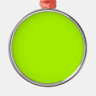 Electric Lime Green Accent Colour Decor Customize Metal Ornament