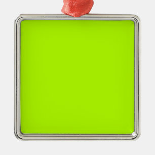 Electric Lime Green Accent Colour Decor Customize Metal Ornament