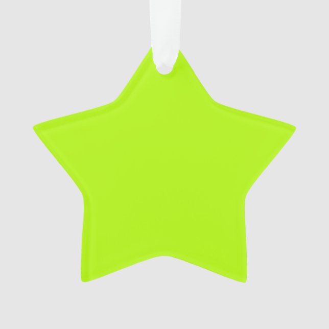 Electric Lime Green Accent Ready to Customize Ornament (Front)
